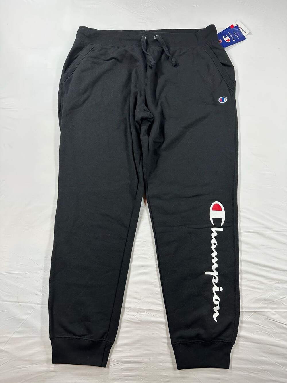 Champion Powerblend Fleece Joggers Mens Sweatpants Size XL Black Embroidered
